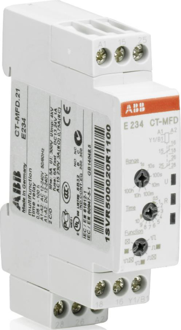 ABB TIJDRELAIS 2W 12-240V AC/DC 0,5-100H