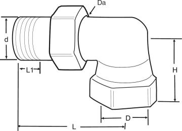 AANSLUITKOPPELING DN25, HAAKS